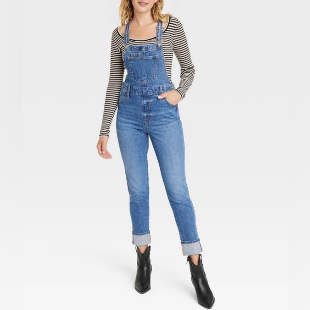 Medium Wash Denim Overalls
